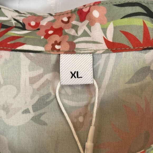 NWT Women's Blouse Women's Size XL Multicolor Button Front Long Sleeve Floral - Picture 3 of 12
